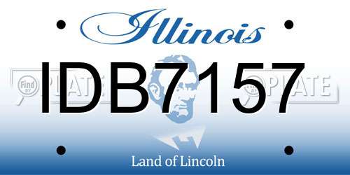 IDB7157 Illinois License Plate