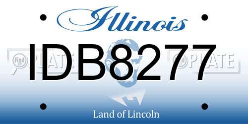 IDB8277 Illinois License Plate