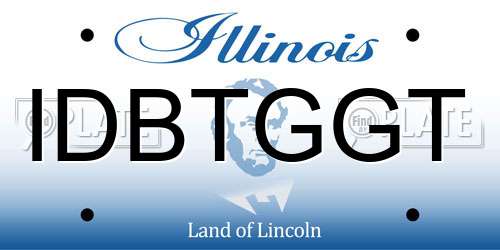 IDBTGGT Illinois License Plate