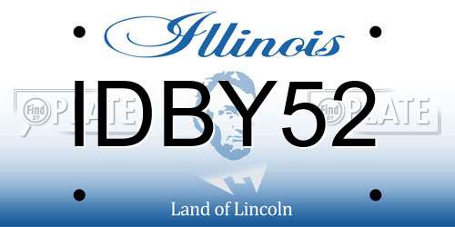 IDBY52 Illinois License Plate