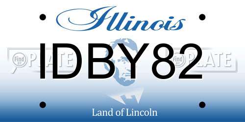 IDBY82 Illinois License Plate