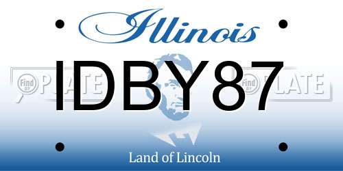 IDBY87 Illinois License Plate