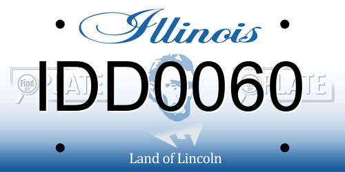 IDD0060 Illinois License Plate