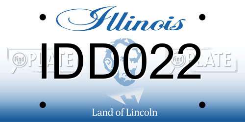 IDD022 Illinois License Plate