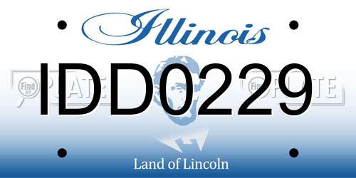IDD0229 Illinois License Plate