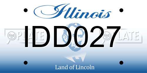 IDD027 Illinois License Plate