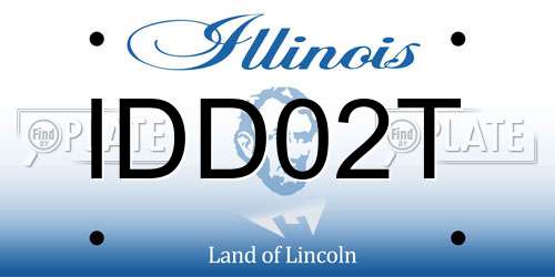 IDD02T Illinois License Plate