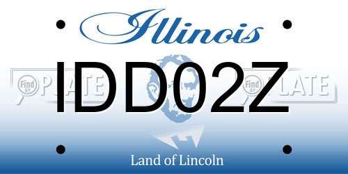 IDD02Z Illinois License Plate