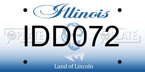 IDD072 Illinois License Plate