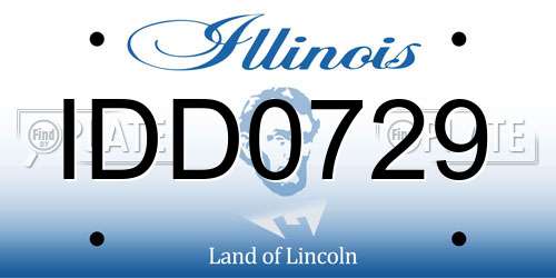 IDD0729 Illinois License Plate