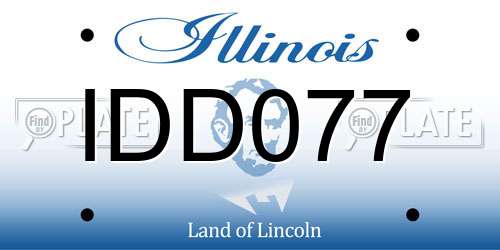 IDD077 Illinois License Plate