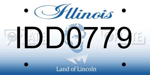 IDD0779 Illinois License Plate