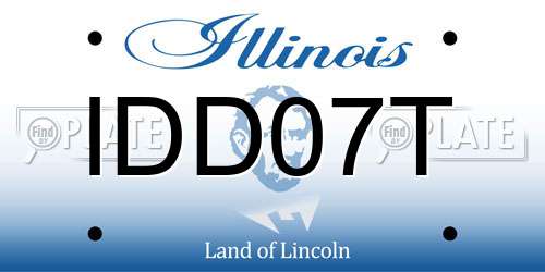 IDD07T Illinois License Plate