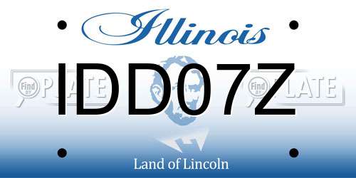 IDD07Z Illinois License Plate