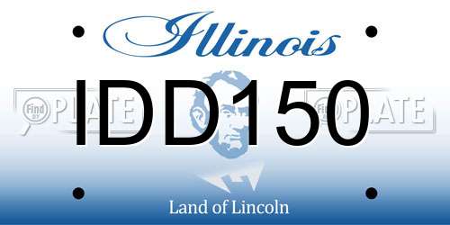 IDD150 Illinois License Plate