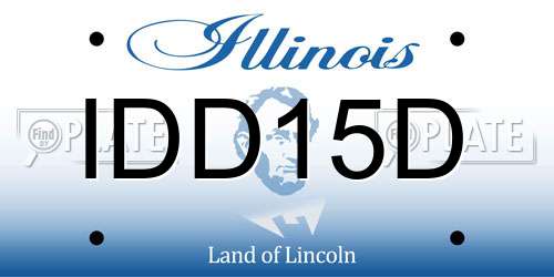 IDD15D Illinois License Plate