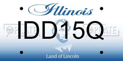 IDD15Q Illinois License Plate