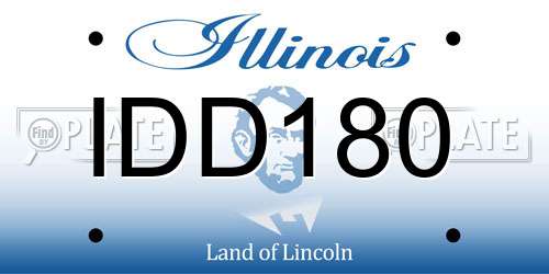 IDD180 Illinois License Plate