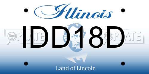 IDD18D Illinois License Plate
