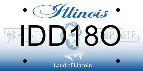 IDD18O Illinois License Plate