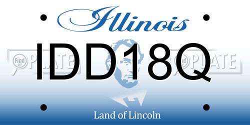 IDD18Q Illinois License Plate