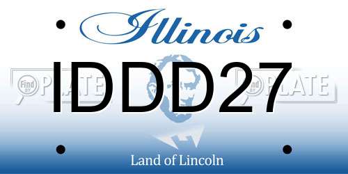 IDDD27 Illinois License Plate
