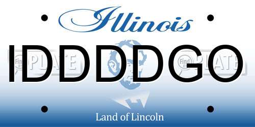 IDDDDGO Illinois License Plate