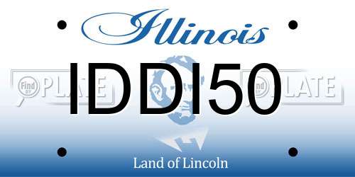 IDDI50 Illinois License Plate