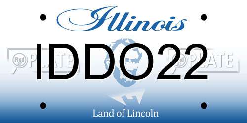 IDDO22 Illinois License Plate