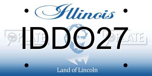 IDDO27 Illinois License Plate