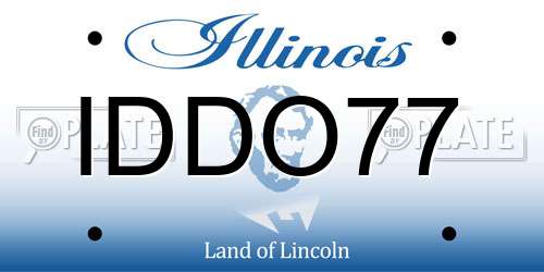 IDDO77 Illinois License Plate