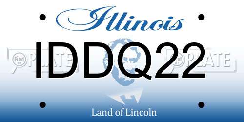 IDDQ22 Illinois License Plate