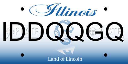 IDDQQGQ Illinois License Plate
