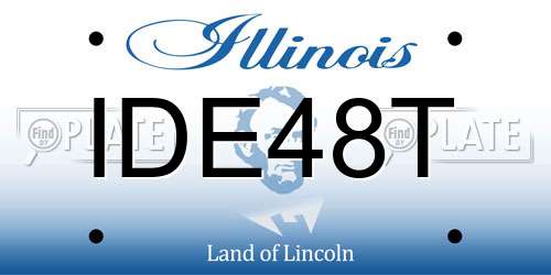IDE48T Illinois License Plate
