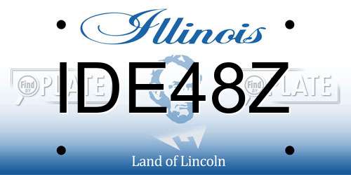 IDE48Z Illinois License Plate
