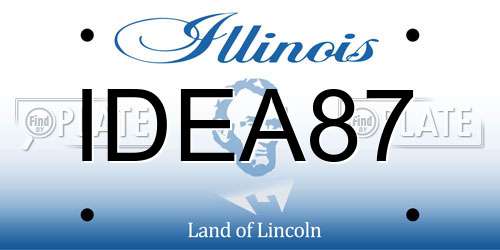 IDEA87 Illinois License Plate