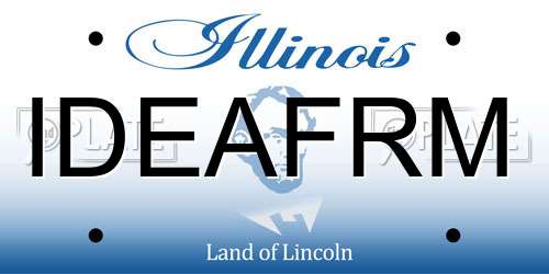 IDEAFRM Illinois License Plate