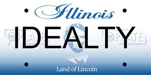 IDEALTY Illinois License Plate