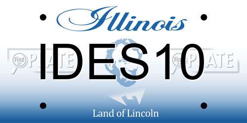 IDES10 Illinois License Plate