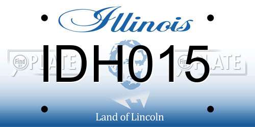 IDH015 Illinois License Plate