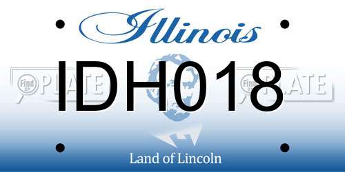 IDH018 Illinois License Plate