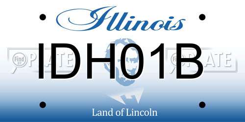 IDH01B Illinois License Plate