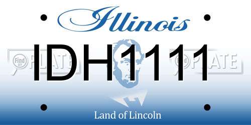 IDH1111 Illinois License Plate
