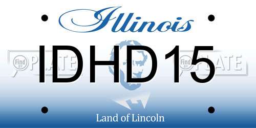 IDHD15 Illinois License Plate