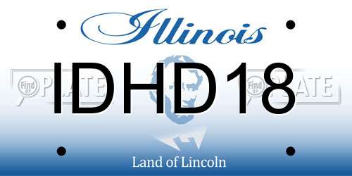 IDHD18 Illinois License Plate