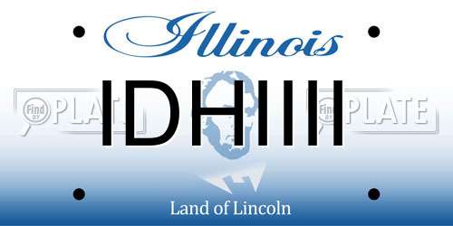 IDHIIII Illinois License Plate