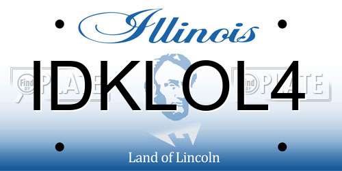 IDKLOL4 Illinois License Plate