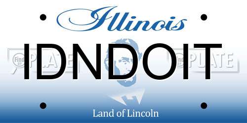 IDNDOIT Illinois License Plate