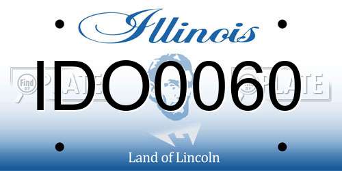 IDO0060 Illinois License Plate