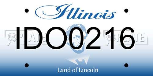 IDO0216 Illinois License Plate